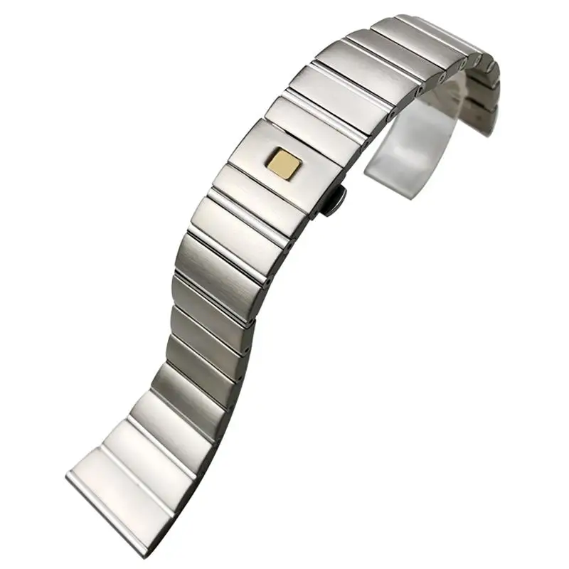 

SCHIK 15 17 18 23 25mm 316L Stainless Steel Watchband Fit For Omega Double Eagle Constellation Watch Strap