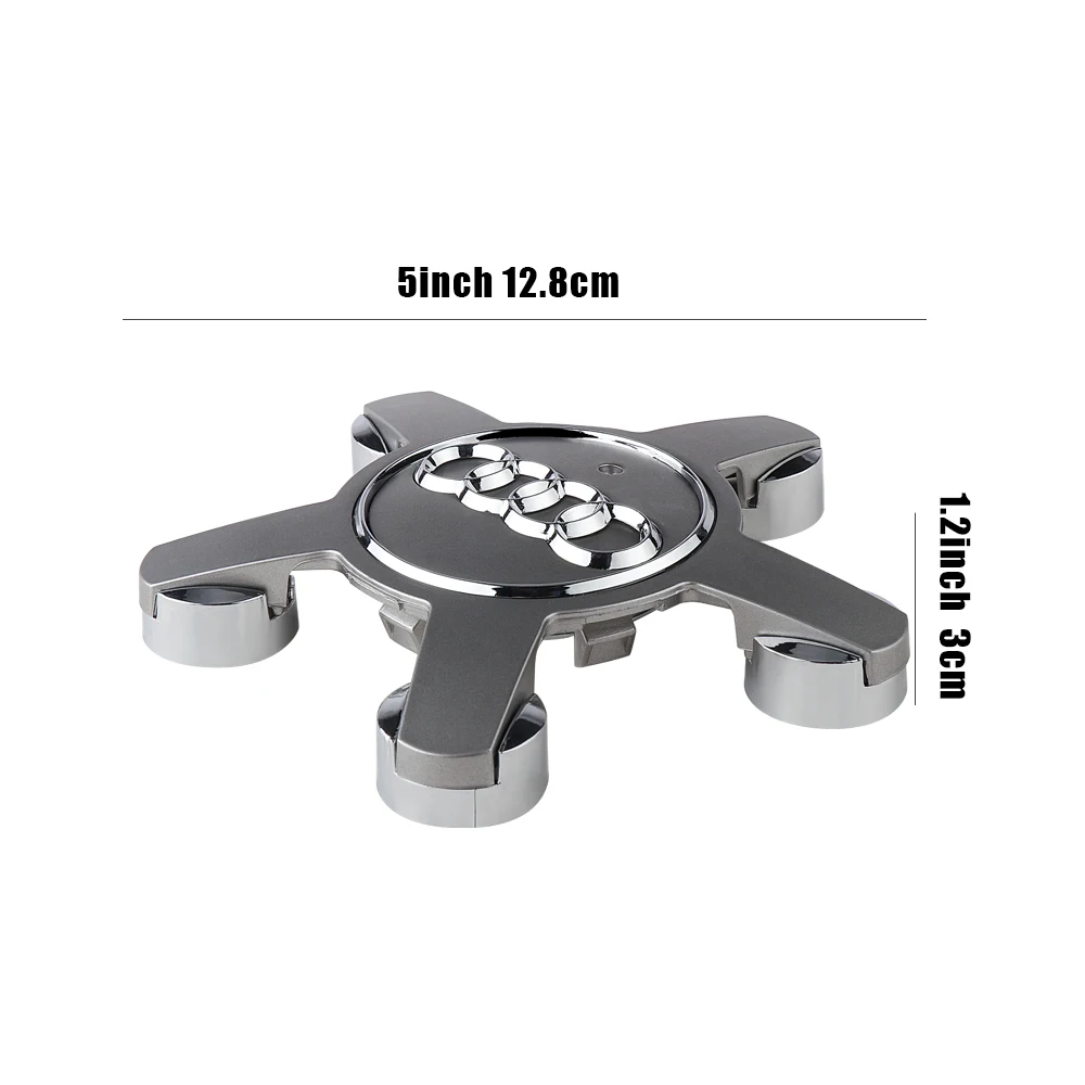 61MM/133MM Auto-Radnabenkappen-Abdeckungen mit Emblem für Audi Sline Sportback Audi A5 Quattro A3 A6 A8L Q5 RS3 A7 TT Q2 B9 8V A1 RS5 – Detail 7