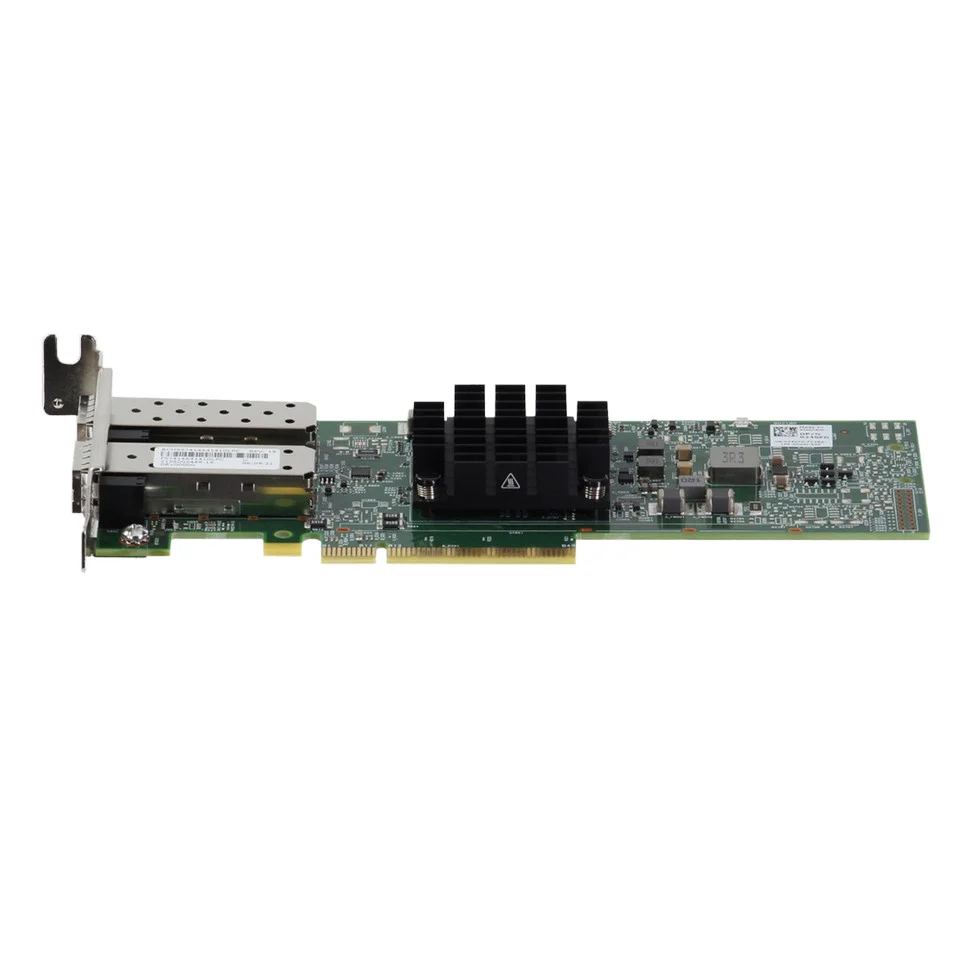 Broadcom 57412 57414 57416 듀얼 포트 10Gb Base-T PCIe 3.0 어댑터, 델 네트워크 카드 서버 전체 높이 유선 주식