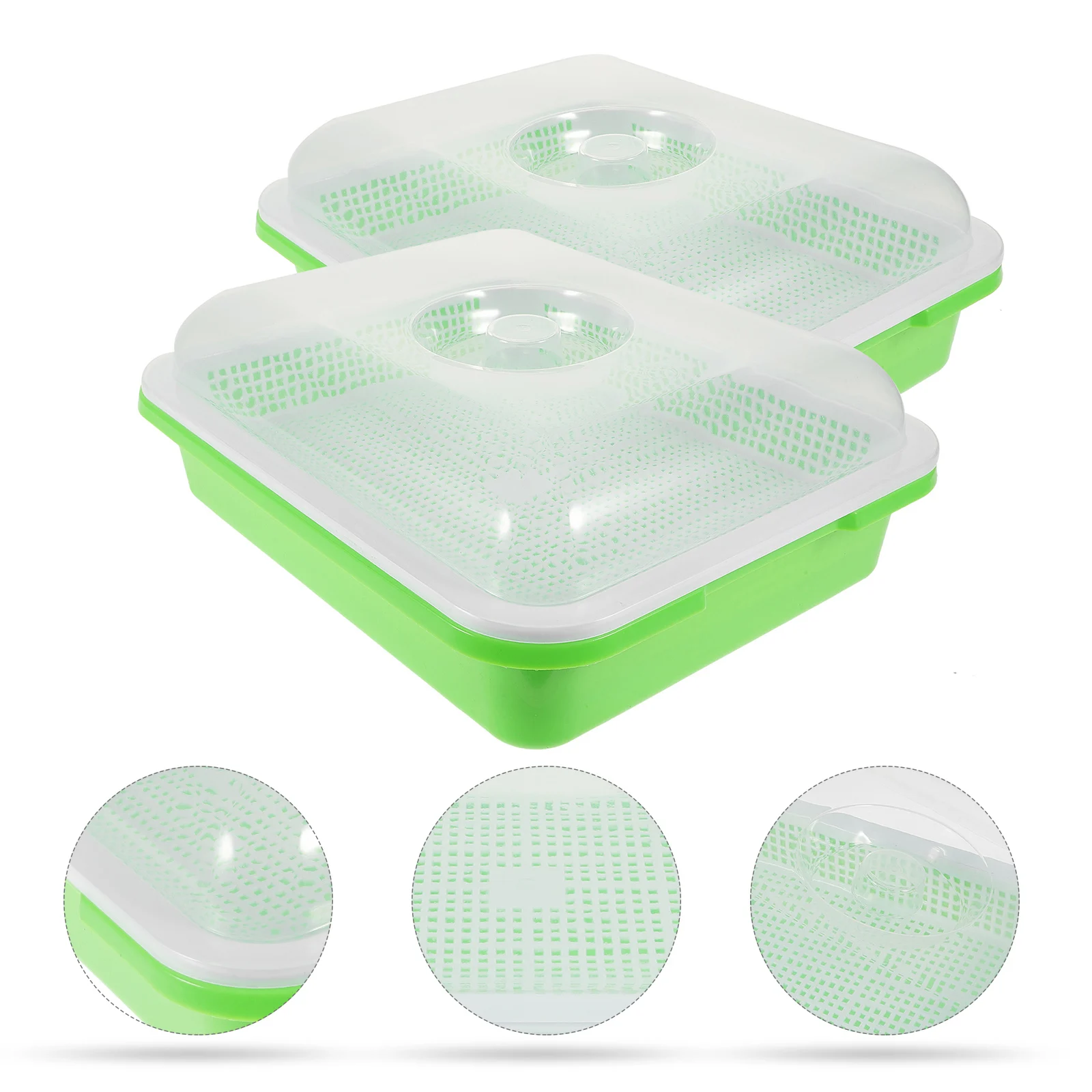 

2 Sets Seedling Tray for Sprouts Pots Propagation Planting Starter Trays Eco Friendly BPA Free High Quality Low Price Garden