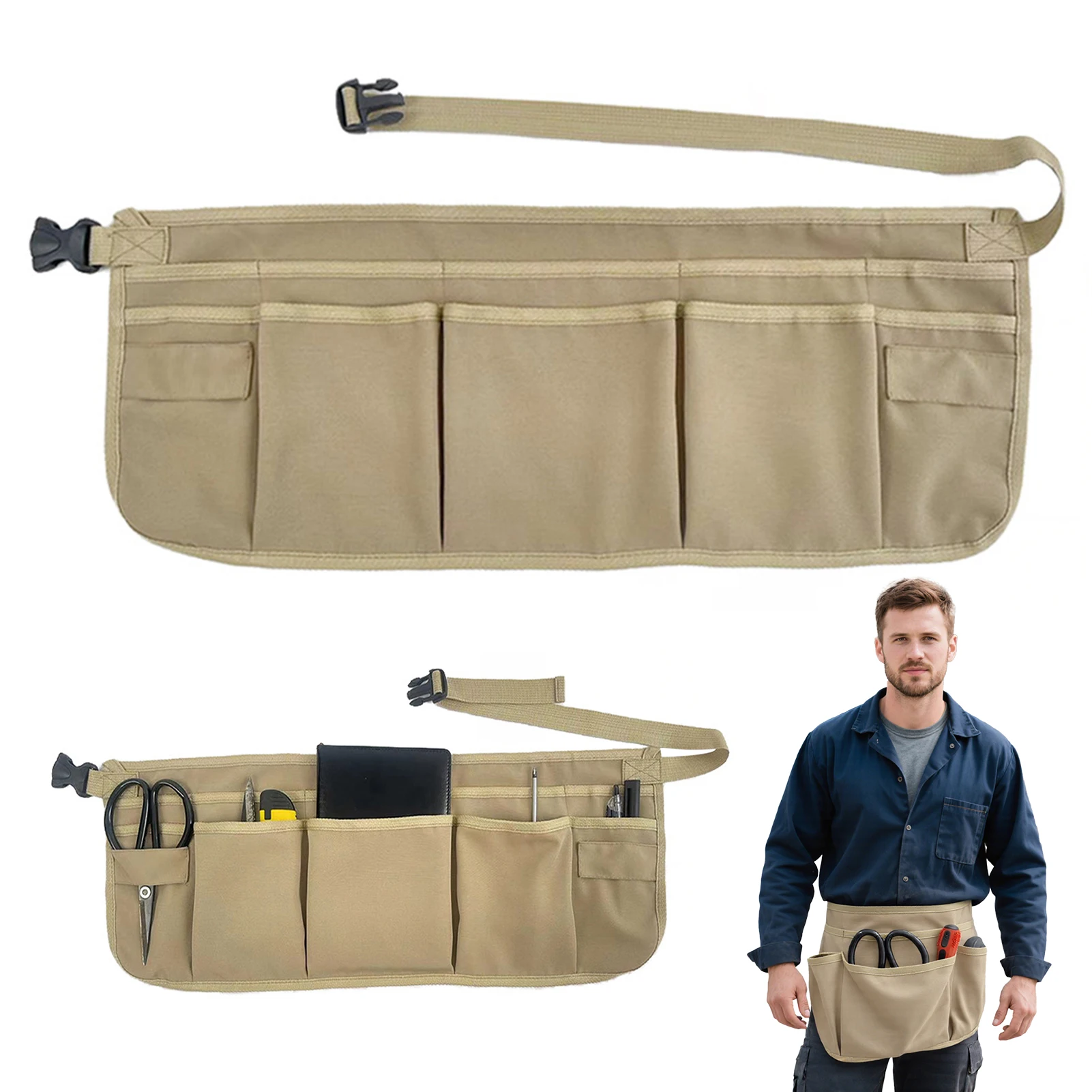 12 جيوب المنظم حقيبة قابل للتعديل سعة كبيرة حقيبة التخزين لمفك وجع كماشة مقص الأجهزة أداة حقيبة التخزين