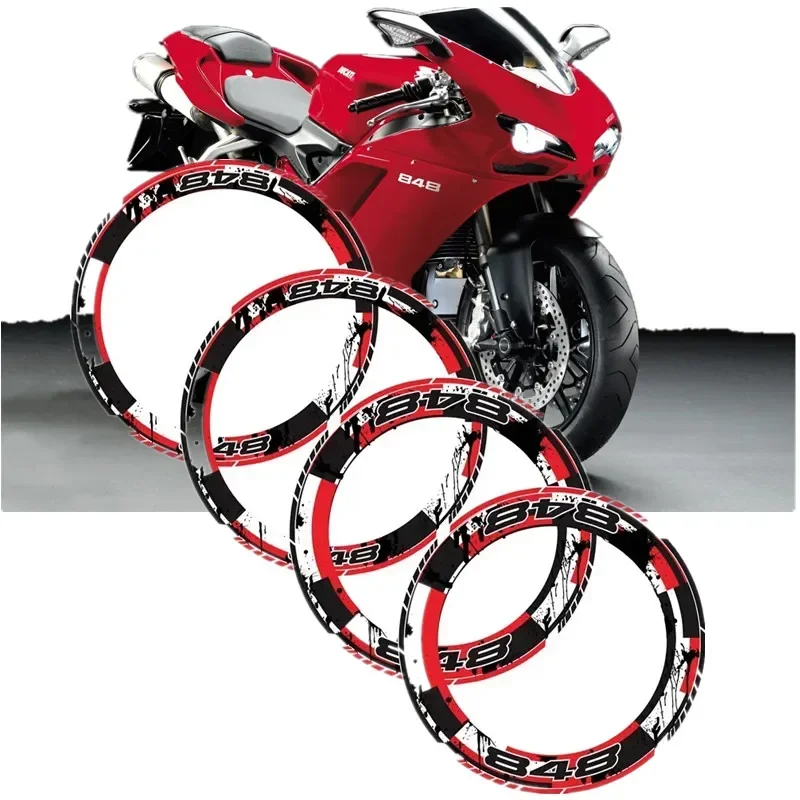 For DUCATI 848 evo Moto Parts Contour Wheel Decoration Decal Sticker - 1