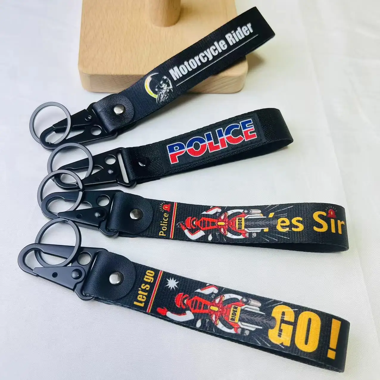 Motorcycle Keychain Racing Bike Keyring Nylon Lanyard Cool Key Tag For Yoshimura REPSOL OHLINS TEIN 93 POLICE Moto Accessories