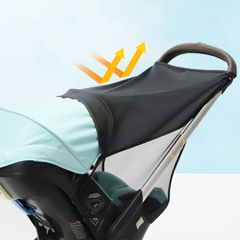 Y1UB Baby Strollers Sun Shade Canopy- Baby Carriage/Pushchair Sun Cover UV Protection Screen Enlarge & Widen Design Cover