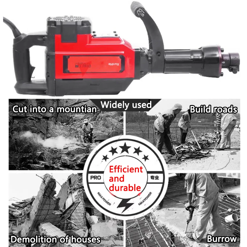 

Demolition Jack Hammer Concrete Breaker 4000W Electric Hammer For Demolition, Trenching, Chipping