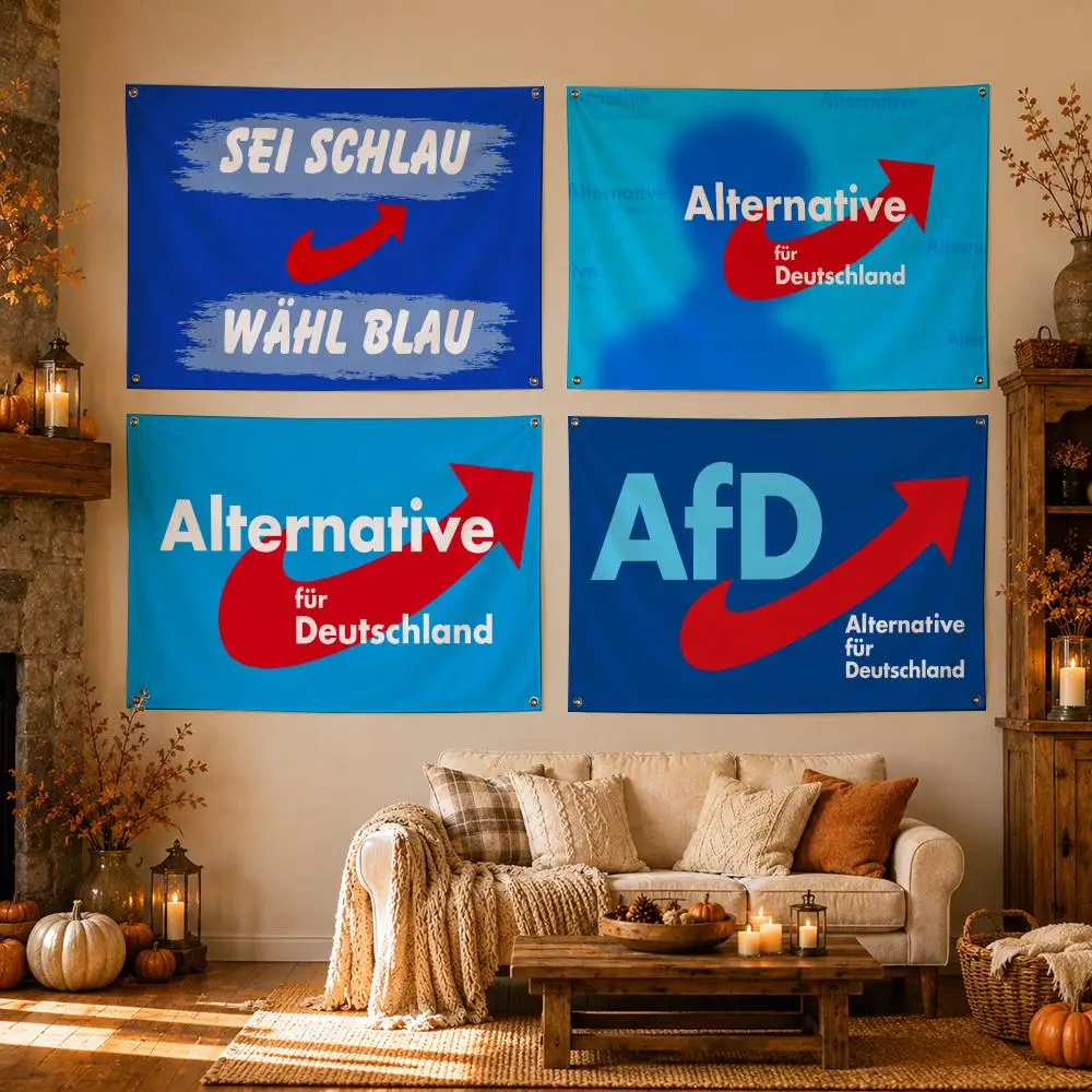 Political Party AfD Flags Flags for Room, Bedroom, Home, Outdoor, Wall Hanging, Concert Print, Art Banner