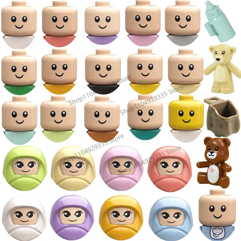 City MOC Babies Infant Building Blocks Baby Accessories Bottle Backpack Basket Boy Girl Bricks Toys Gifts Collection 25128 24581