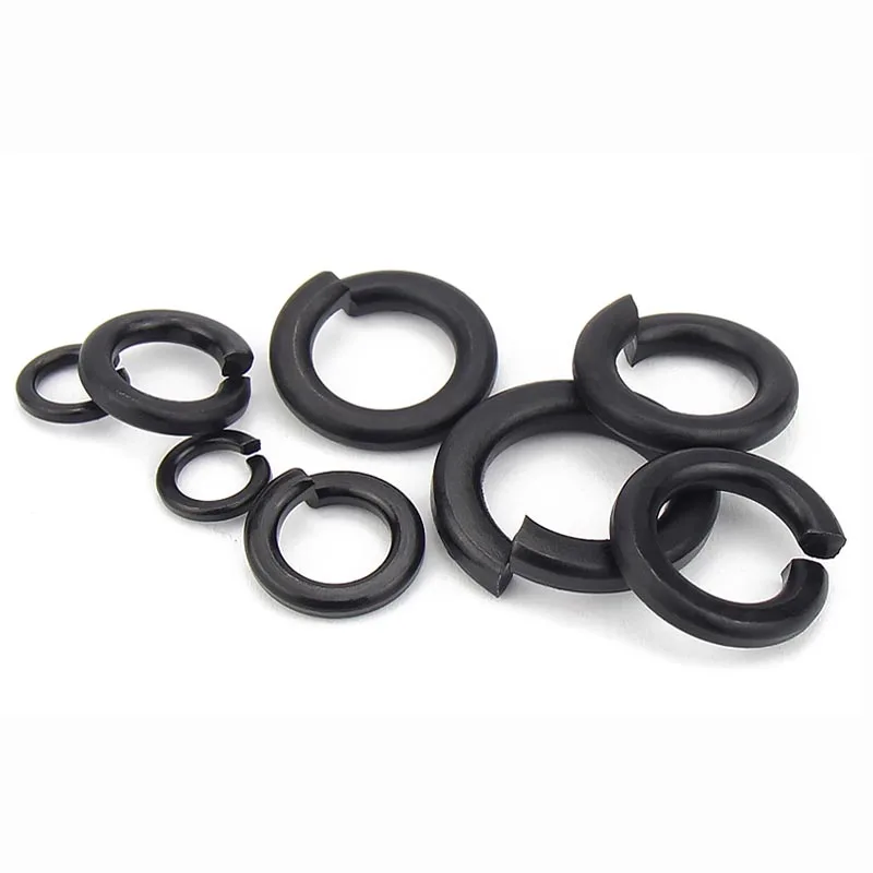 M1.6 M2 M2.5 M3 M4 M5 M6 M8 M10 M12 M14 M16 M18 20 DIN127 GB93 Black 304 Stainless Steel Spring Washer Split Lock Elastic Gasket