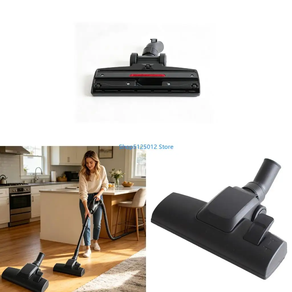 G8TC Vacuum Cleaner Replacement Floor Attachment with 35mm Inner Diameter, Plastic Brush Head and Release Plate for Routine Home