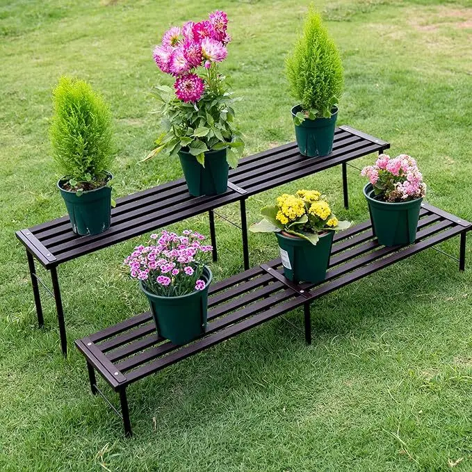Outdoor courtyard green plant flower stand balcony outdoor stepped succulent shelf movable shelf