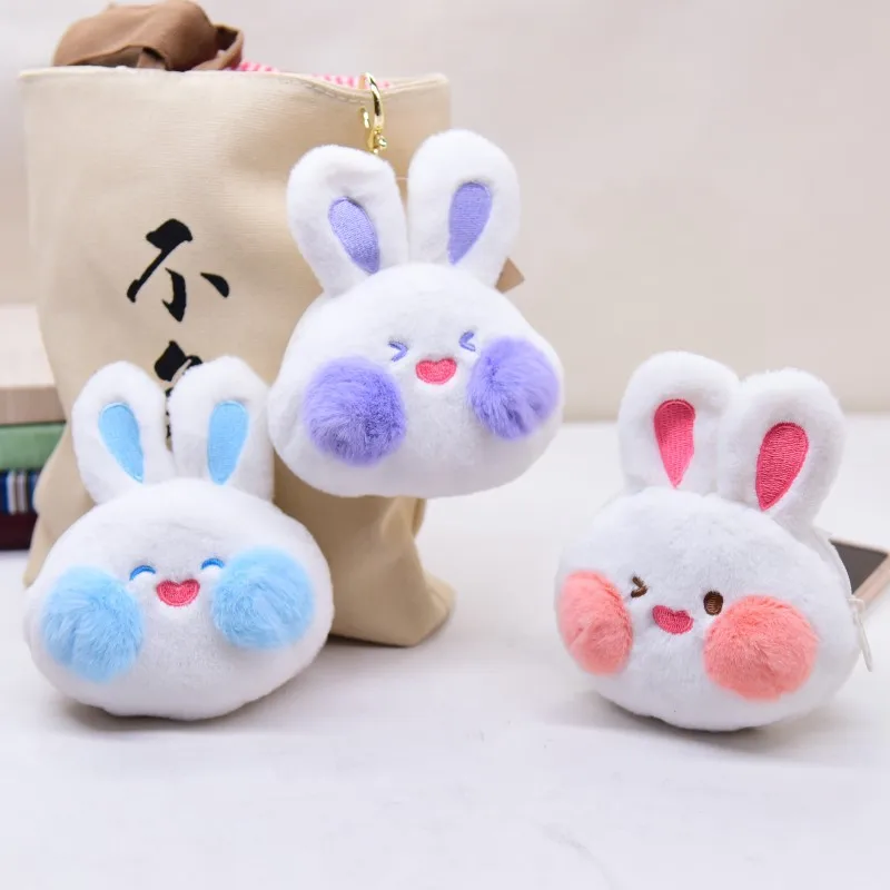 

new cute fat face Rabbit Zero Wallet pendant lifelike fashione Keychain funny soft decorate birthday gift