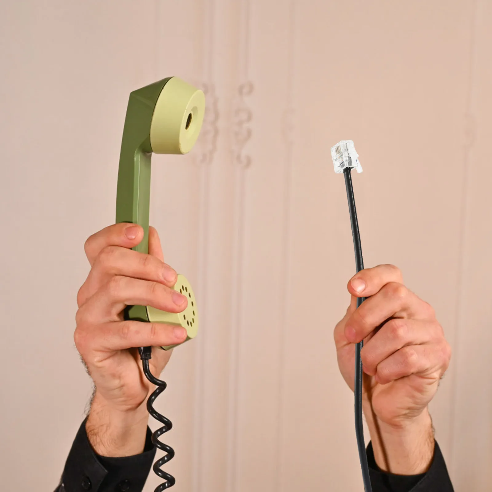 High-Quality Telephone Cord for Landline Phones Replacement Extension Cable Soft Tangle-Free Design Stable Signal Long-Lasting