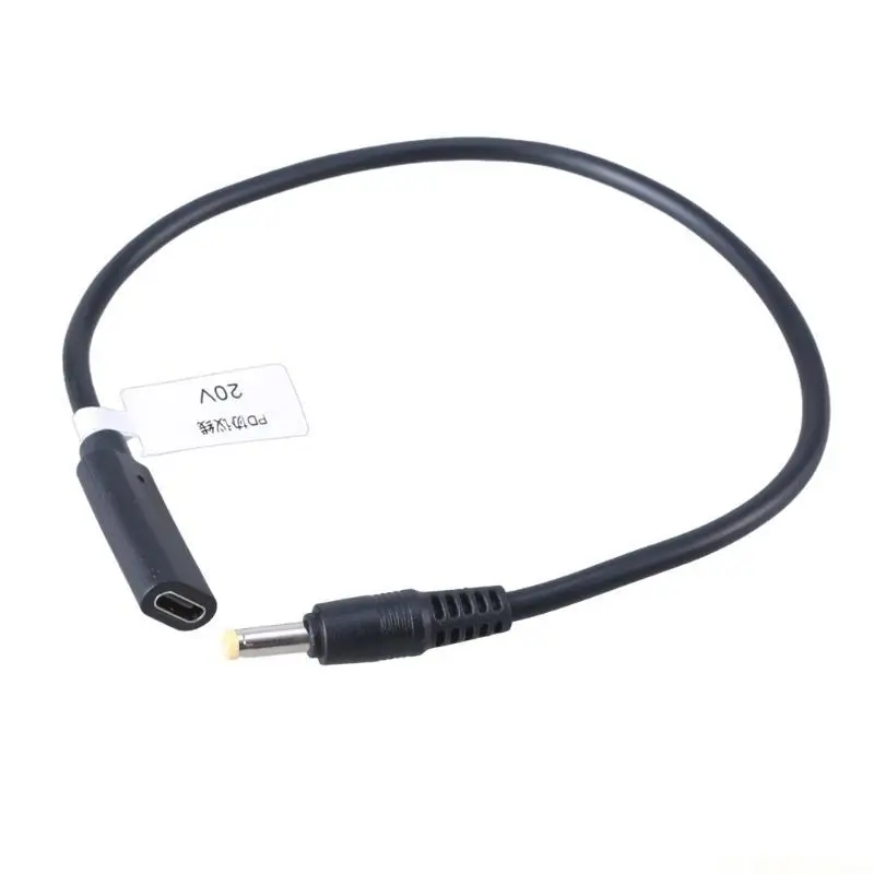 E56B USB TypeC to 9V12V15V20V 4.0x1.7mm  Cable Laptops Charging Converters Connectors Cable