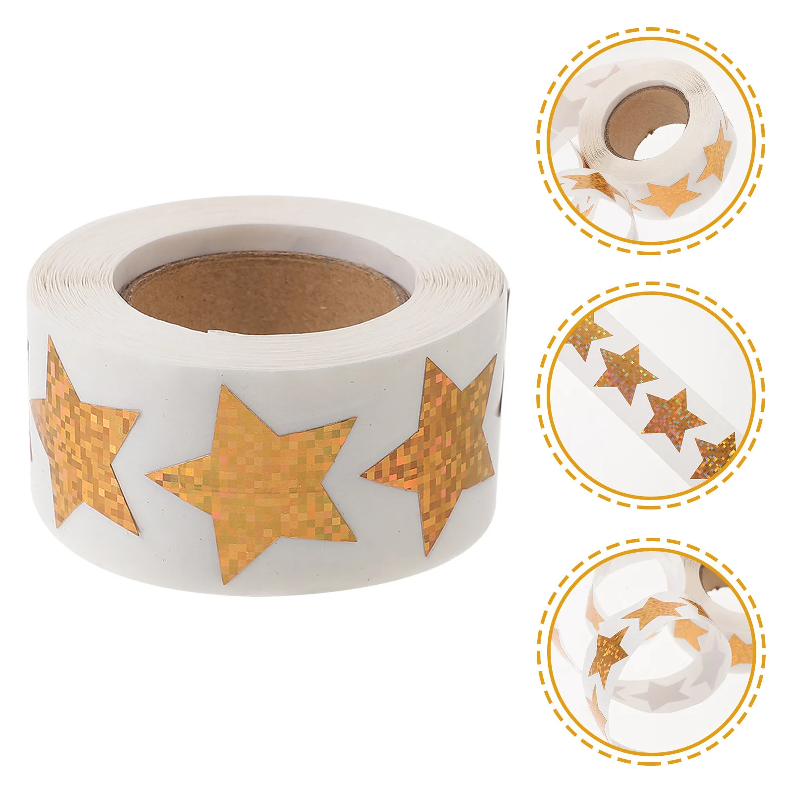 

2 Rolls Star DIY Sticker Smooth Texture Scrapbook Decoration Greeting Card Photo Album Diary Planner Holographic Glitter