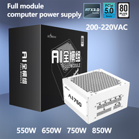 Full Module ATX White Chassis Computer Power Supply 550W 650W 750W 850W 200-240VAC PC PSU Gaming