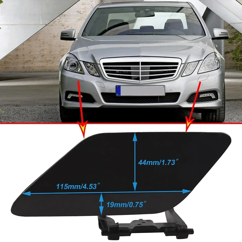 For 2009 2010 2012 2013 Mercedes Benz E Class W212 Headlamp Washer Nozzle Spray Cover Cap Shell Lid #2128600108 Painted