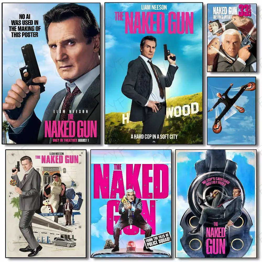 ملصق فني لفيلم الحركة الكوميدي T-The Naked Gun-MT مع مطبوعات هدية تزيين غرفة النوم وغرفة المعيشة