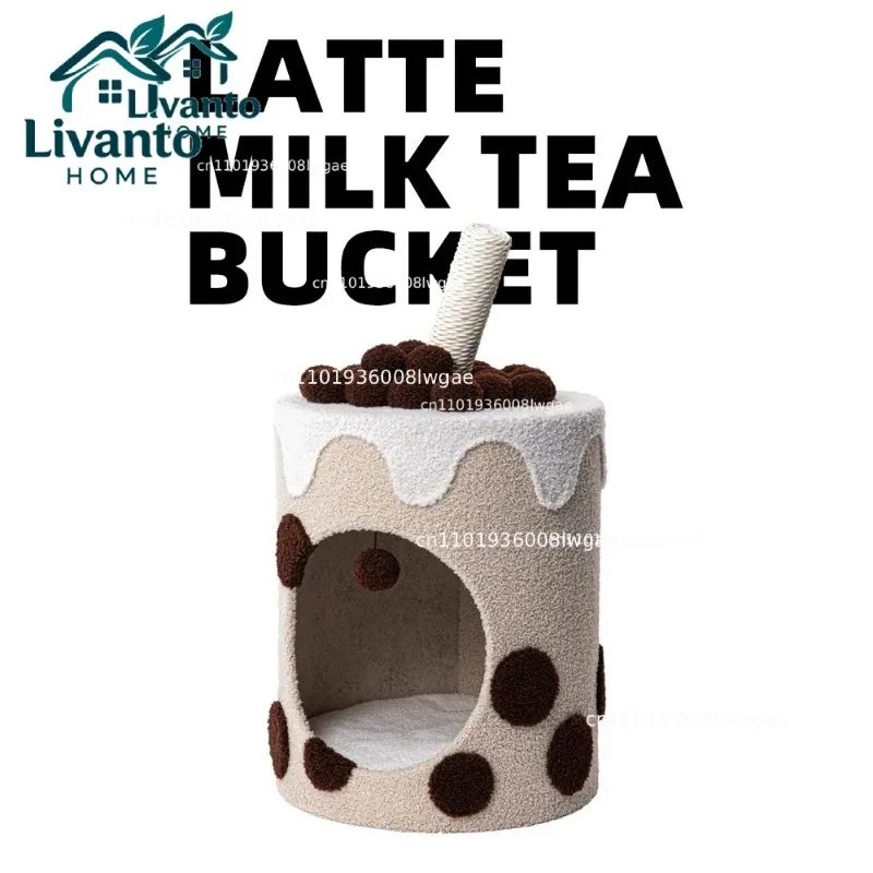 

Creative Cat Climbing Frame Cat Nest Integrated Comfortable Tea Bucket Comfortable Season Small Pet Teddy Plush Cat Bucket