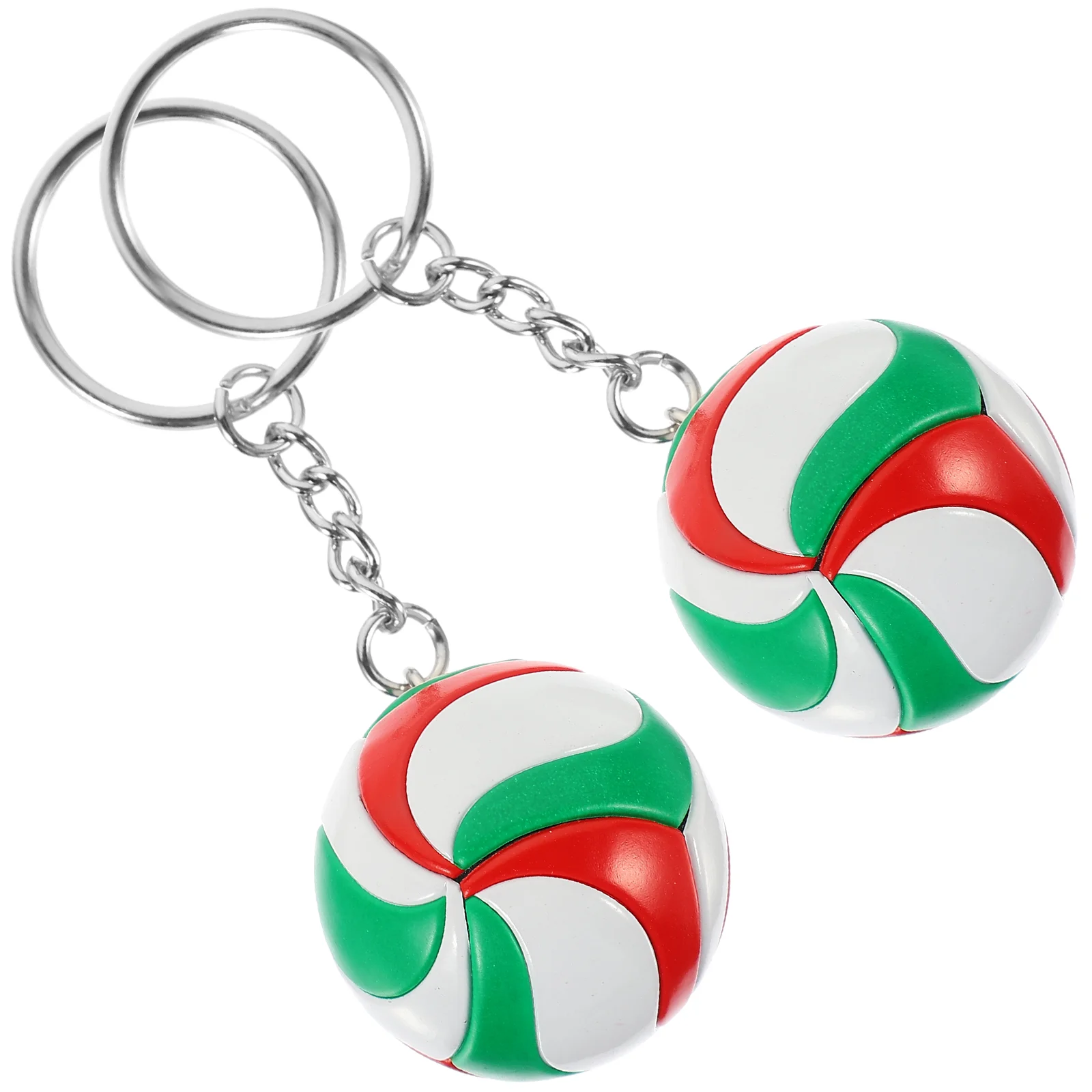 

2 Pcs Volleyball Model Toy Adorable Bag Pendant Key Ring Children Keychain Portable Compact Keyring Exquisite Keychains Charm