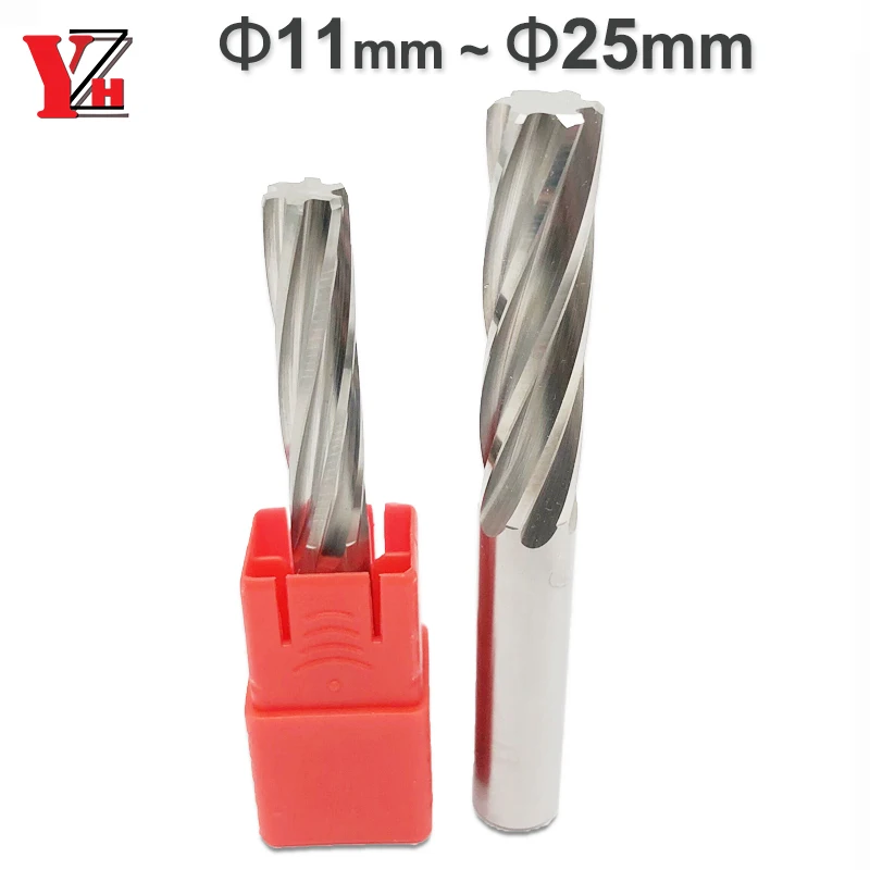 YZH 2mm ~20mm Machine Reamer HRC50 Uncoated Spiral Groove 4F 6F Tolerance H7 Harened Steel Metal Cutter CNC Inner Hole