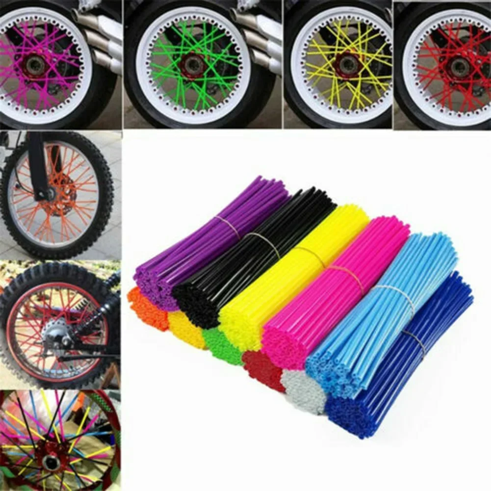 

72 Pcs/pack MTB Wheel Rim Spoke Shrouds Skins Covers Mountain Bike Optional Color Decoration Spoke Pipe