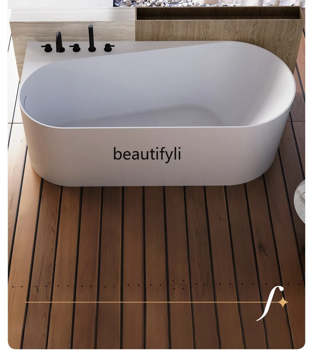 

Acrylic bathtub seamless integrated household, oval, personalized freestanding double bathtub