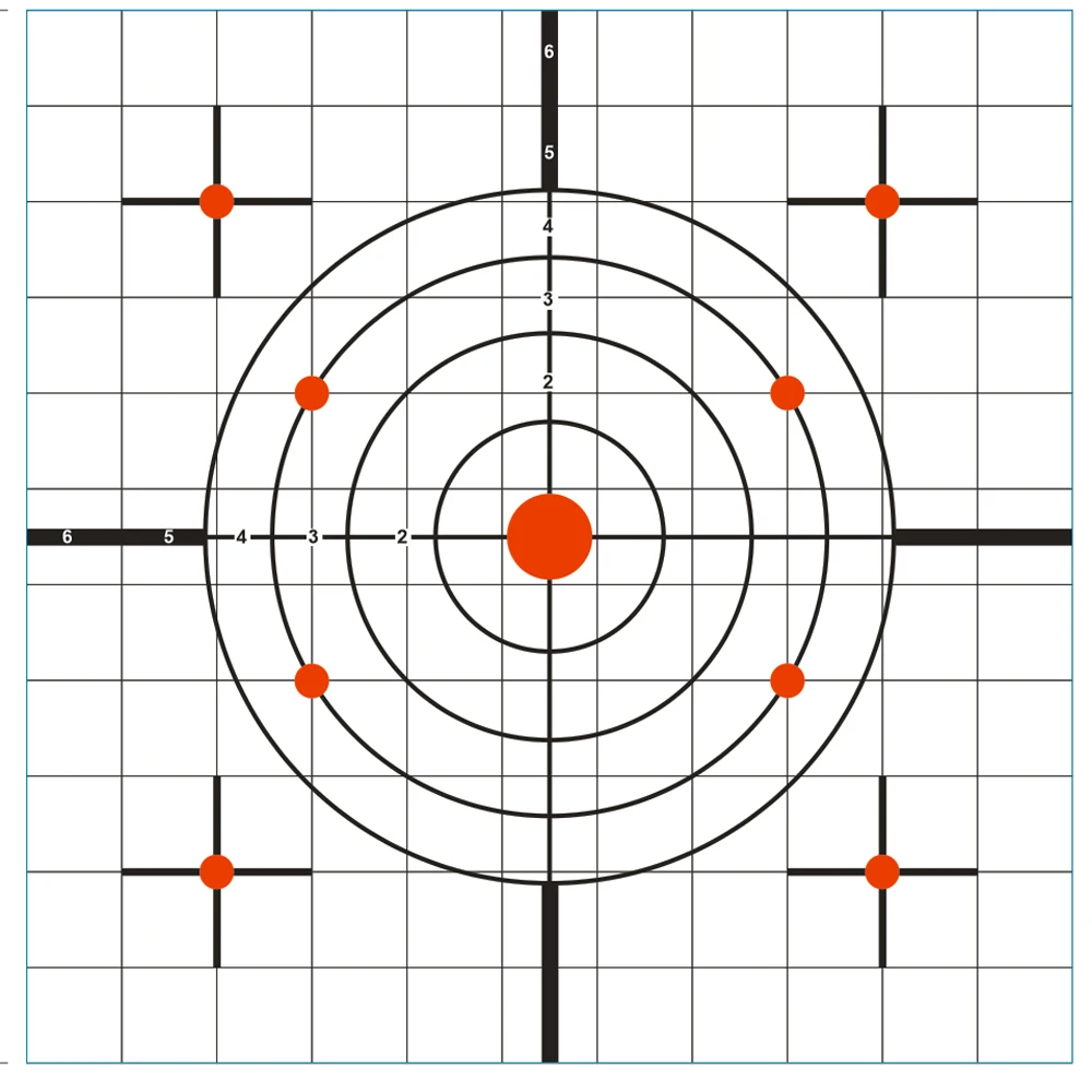 Objetivos de papel de 5,50 "x 5,50" en 100 piezas, tiro de pistola, deportes, 8 opciones para exteriores e interiores, armas de fuego, pistola de aire y BBs de plástico o acero