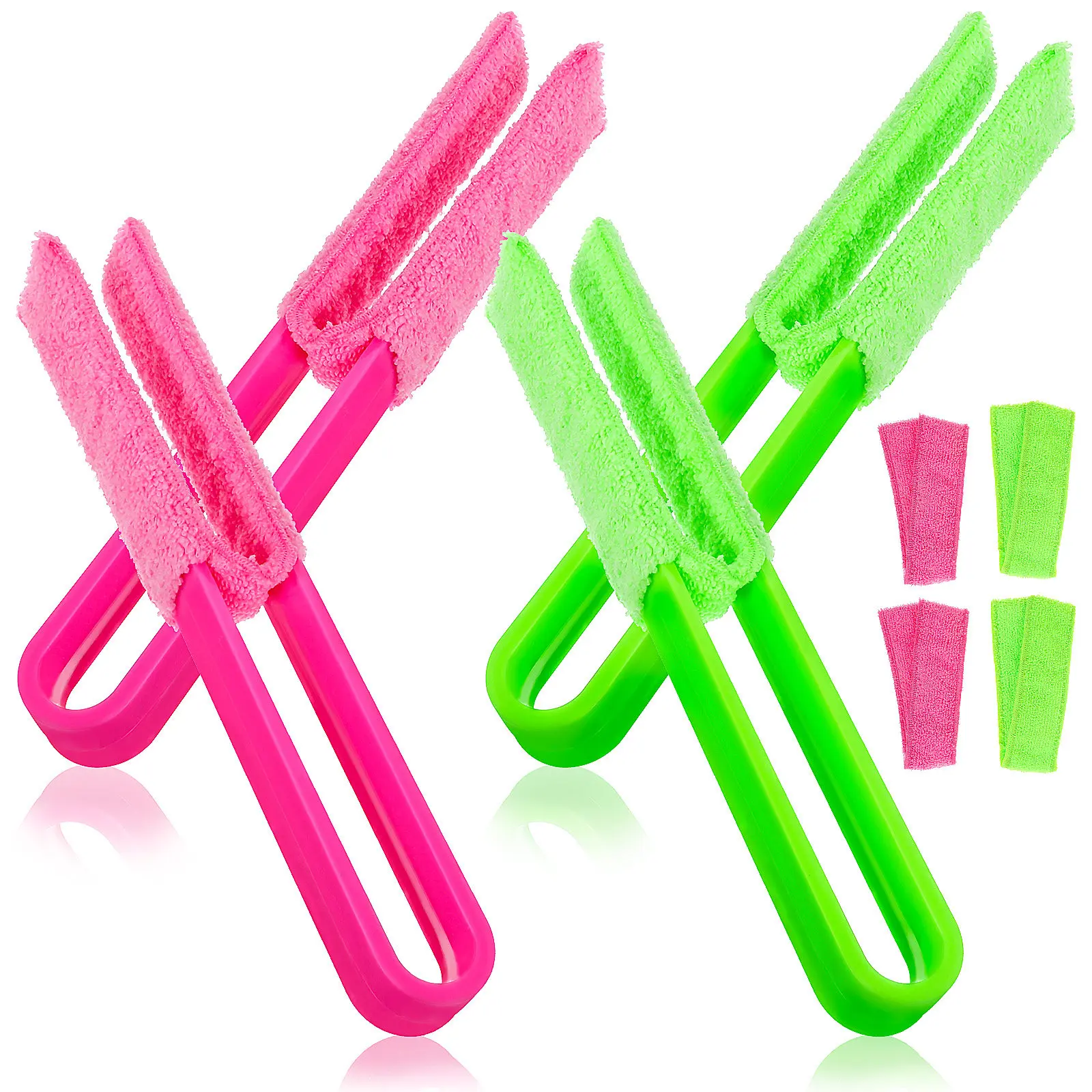 

4Pcs Venetian Blind Cleaners Microfiber Sleeves Washable Blind Duster Tools Air Conditioner Window Cleaning Brush