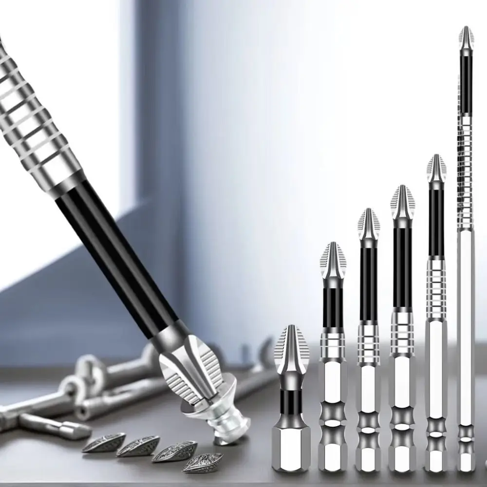 

K5 Нескользящая ударная крестовая отвертка, сильная магнитная отвертка высокой твердости, ударопрочный шестигранный хвостовик