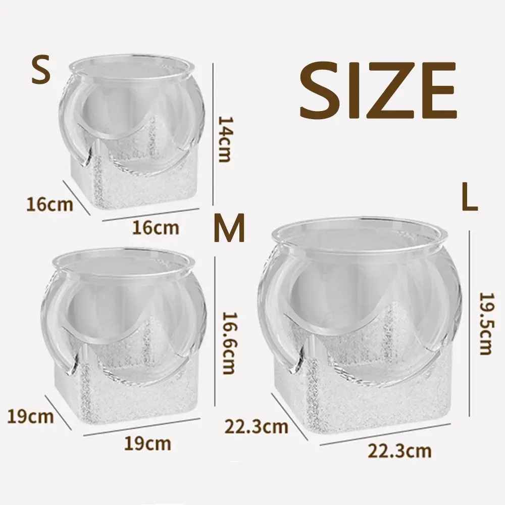 Clear Round Fish Bowl Aquarium Fish Tank Small Aquariums Flower Vase Centerpiece Desktop Aquarium for Betta Fish Turtle