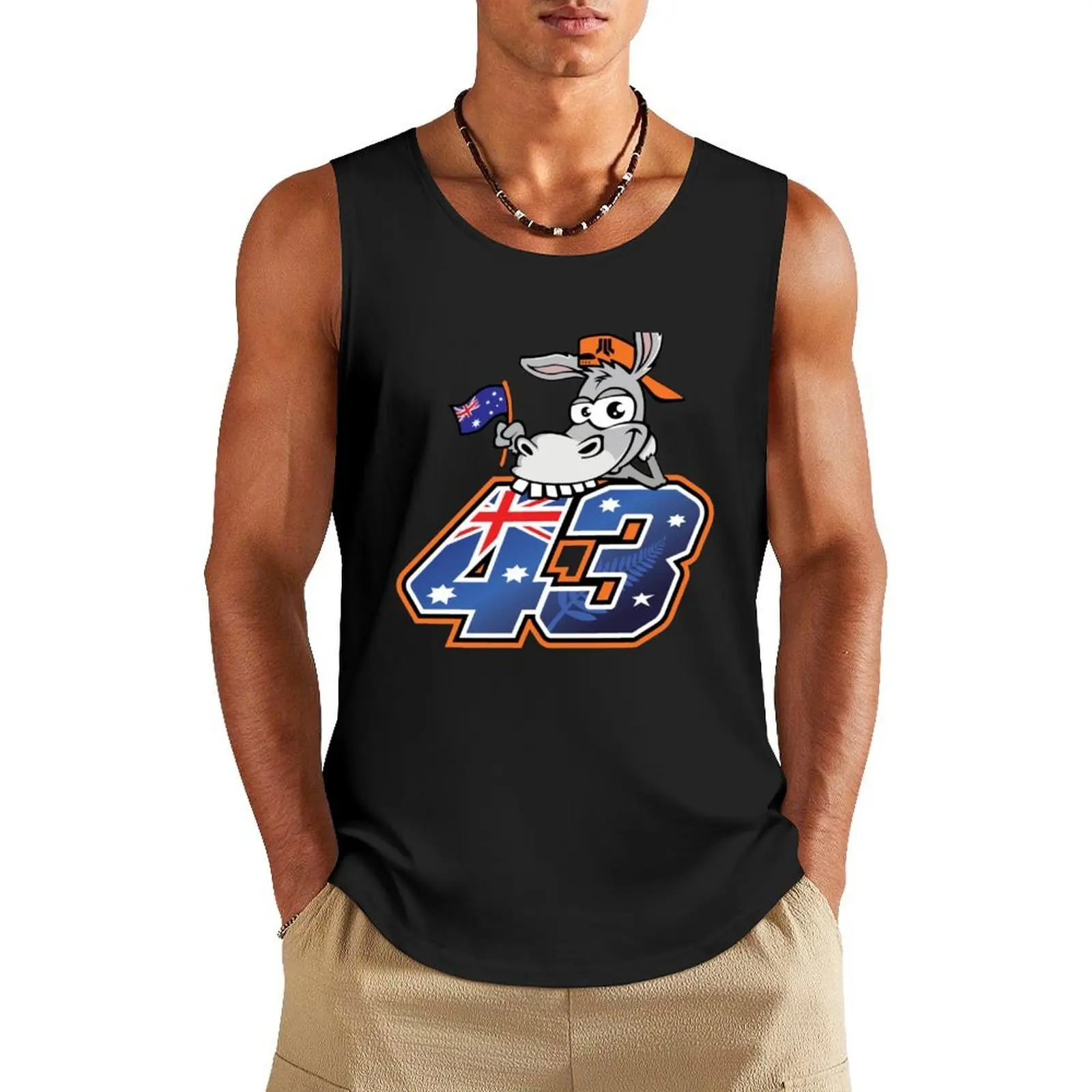 

Jack Miller Number 43 Tank Top Gym T-shirts for men bodybuilding man tops