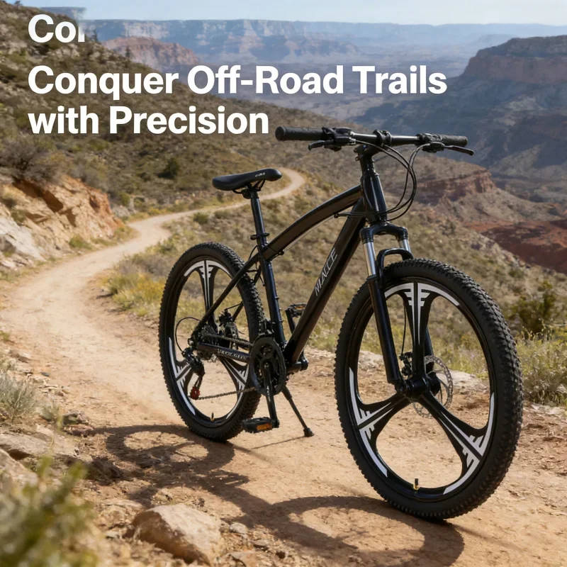 Zwarte 24-inch Drie-Mes Mountainbike met Variabele Snelheid Systeem Off-Road Outdoor Student Fiets Een stuk Dropshipping