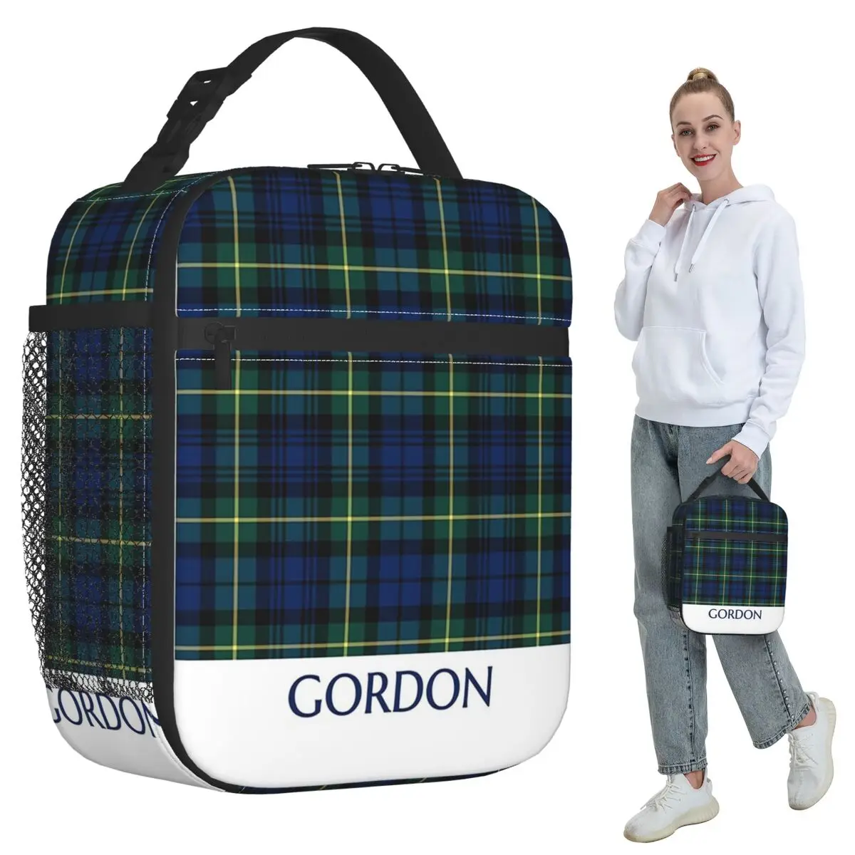 

Термосумка для обедов Clan Gordon Tartan для детей, школьная термосумка-холодильник, портативный контейнер для еды