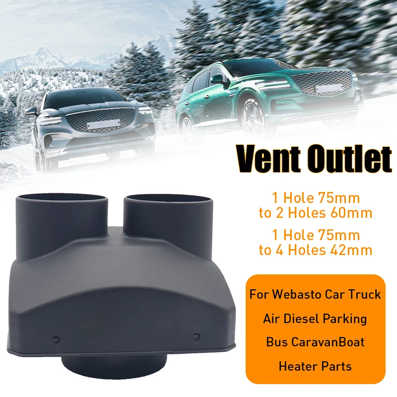 

42mm 1-Hole 75mm to 4 Holes Air Outlet Vent Cover Air Diesel Parking Heater Converter Parts For Car Truck Boat Camper Caravan