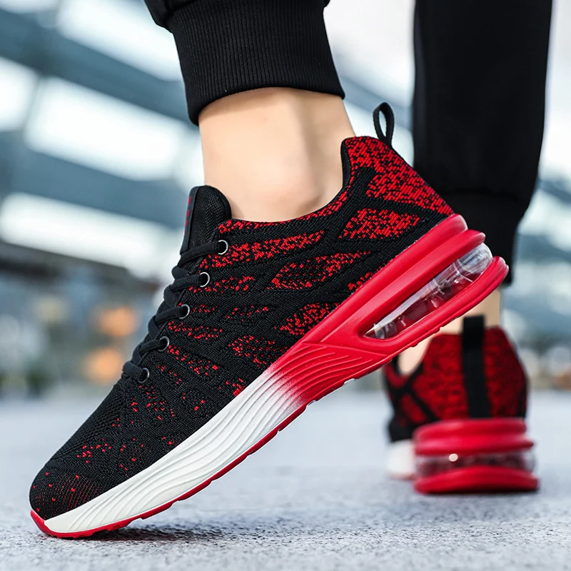 Big Size 48 Mesh Men Lace-up Light Breathable Comfortable Air C Rubble Shoes Sport Hiking Walking Casual Sneaker Tenis Masculino
