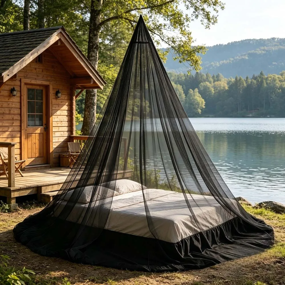 Sommer-Hängekuppel-Moskitonetz, Moskitoschutzgaze für Zuhause, Outdoor und Camping, Höhe 220 cm – Detail 9
