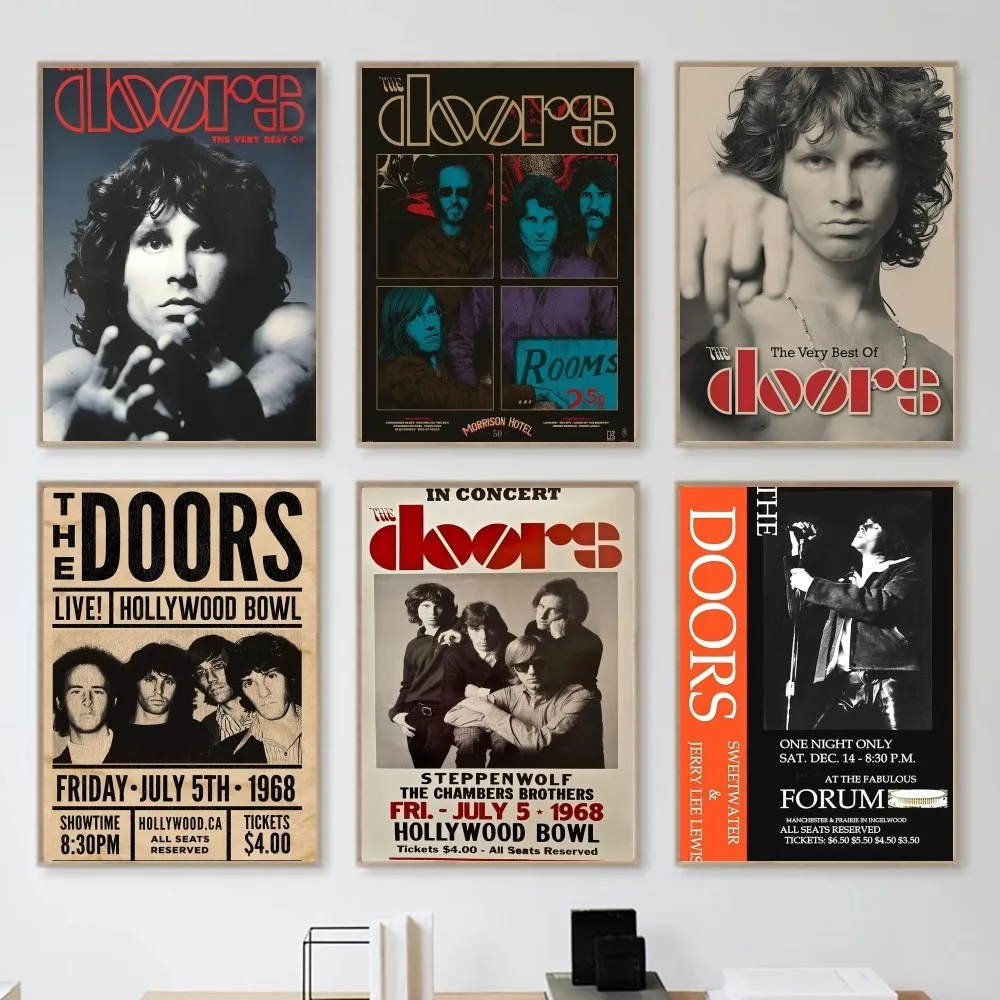 ملصق T-The Doors Jim Morrison Singer لغرفة المعيشة وغرفة النوم والمقهى ديكور فني