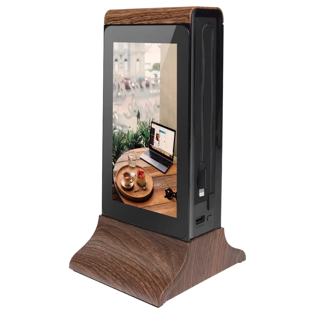 

CMS Android System Table top Advertising Display Commercial Service Equipment Double Side Touch Screen Advertising Player