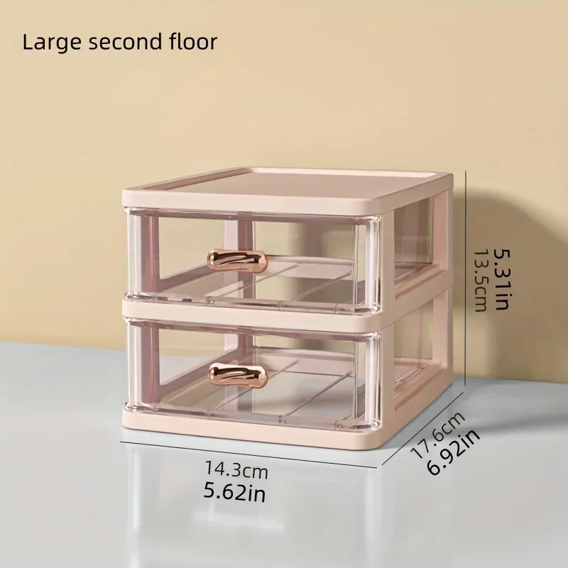 A Multi-layer Desktop Storage Brawer Storage Box, A Hair Accessory Miscellaneouesktop Storage Box For Jewelry And Gemstones