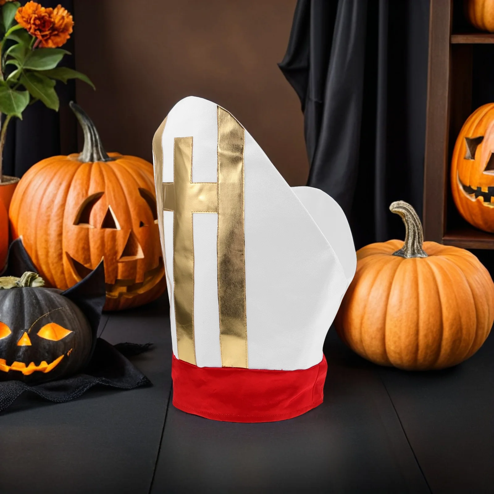 Kardinal-Kostümhut, bequeme Passform, leichte Mütze für Kinder, Urlaub, Rollenspiel, Kirche, Festzug, Cosplay-Zubehör