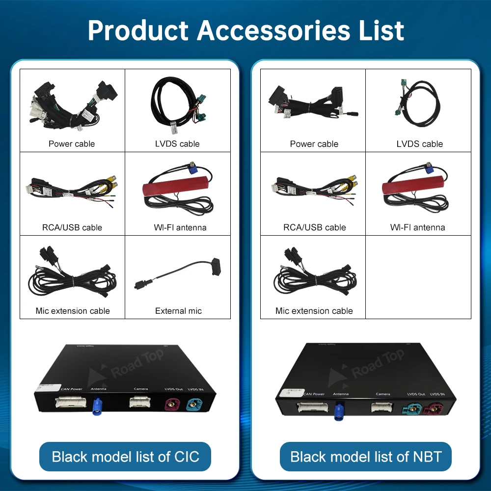 RoadTop Wireless CarPlay Android Auto لـ Mini R55 R56 R57 R58 R60 R61 F54 F55 F56 كلوبمان كونتري مان كوبر جون كوبر يعمل