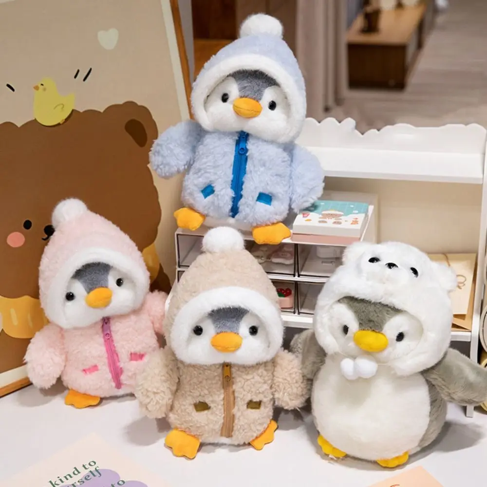 

Wearing Clothes Hats Penguin with Hat Plush Toy Penguin Soft Baby Comforting Sleep Doll Ins Funny Plush Hat Penguin Toy