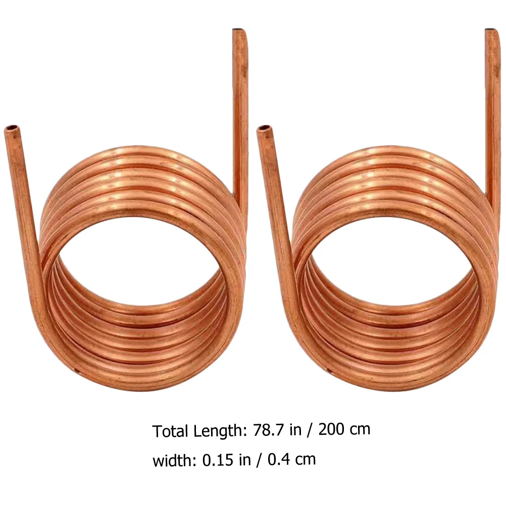 

2 Pcs Copper Tube Drain Pipe Soft Coil Tubing for Refrigeration Air Conditioner