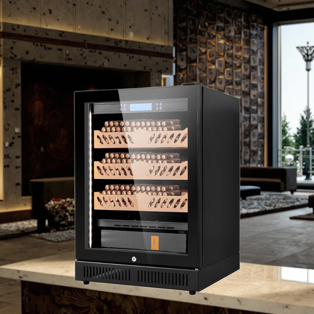 Hot Selling Cigar Humidor Cabinet Electronic Good Quality Humidor Cedar Wood Cigar Cabinet view 3