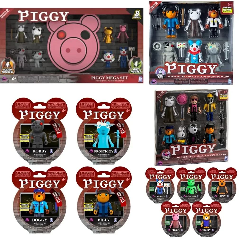 Original PIGGY Action Figures Horror Games Toys Series 2 Collectible Models Toys for Boys Anime Figurine Surprise Boys Toys Gift