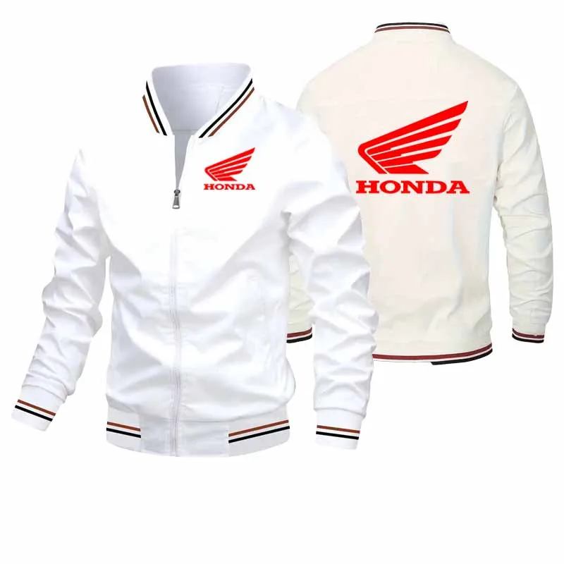 2026 New Men's Honda Motorcycle Jacket Honda Wing HRC Logo Jacket Oversized Biker Racing Team Jacket Honda Men's Clothing Coats