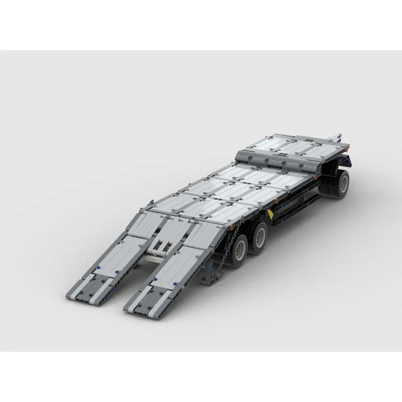 MOC-177234 Model ciężarówki z przyczepą transportową, klocki konstrukcyjne • 892 części MOC Kreatywne prezenty urodzinowe dla chłopców i dzieci