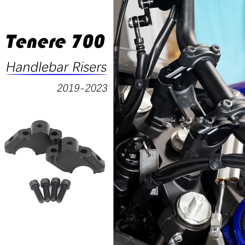 Tenere 700 Accessories Handlebar Risers Up30mm Move Back 21mm For YAMAHA TENERE 700 T700 T7 2019-2023 Motorcycle Fixture Mount