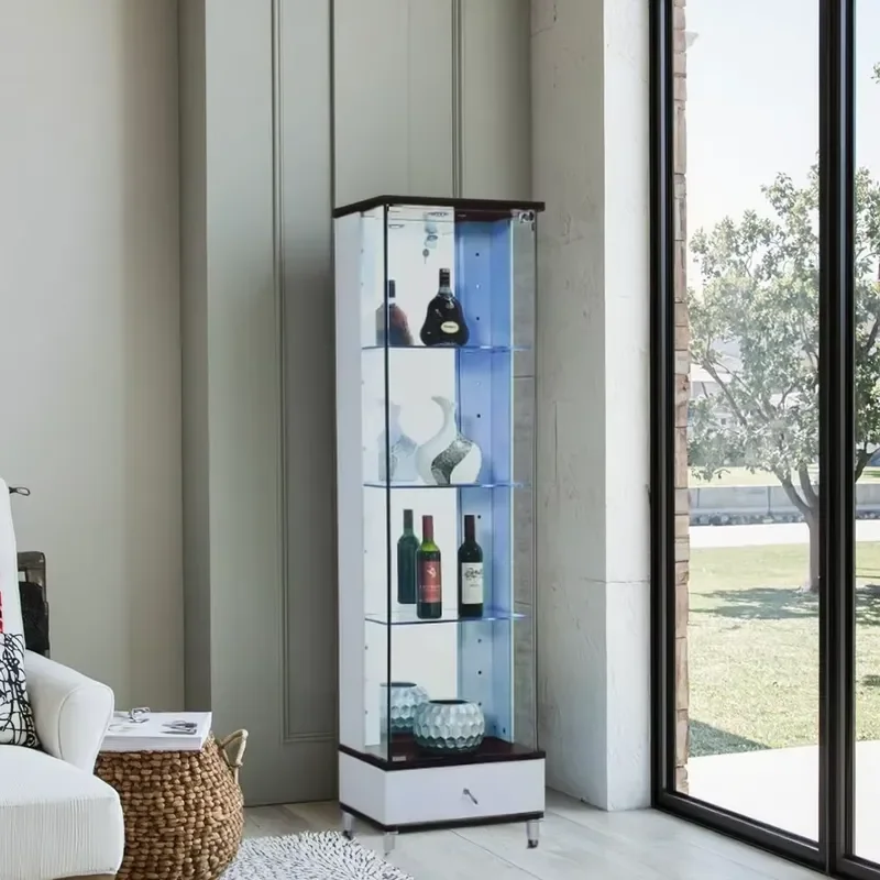 Modern Eco Friendly Wood Bar Cabinet Large Capacity Durable Beverage Storage Unit for Living Room Home Furniture Guangdong