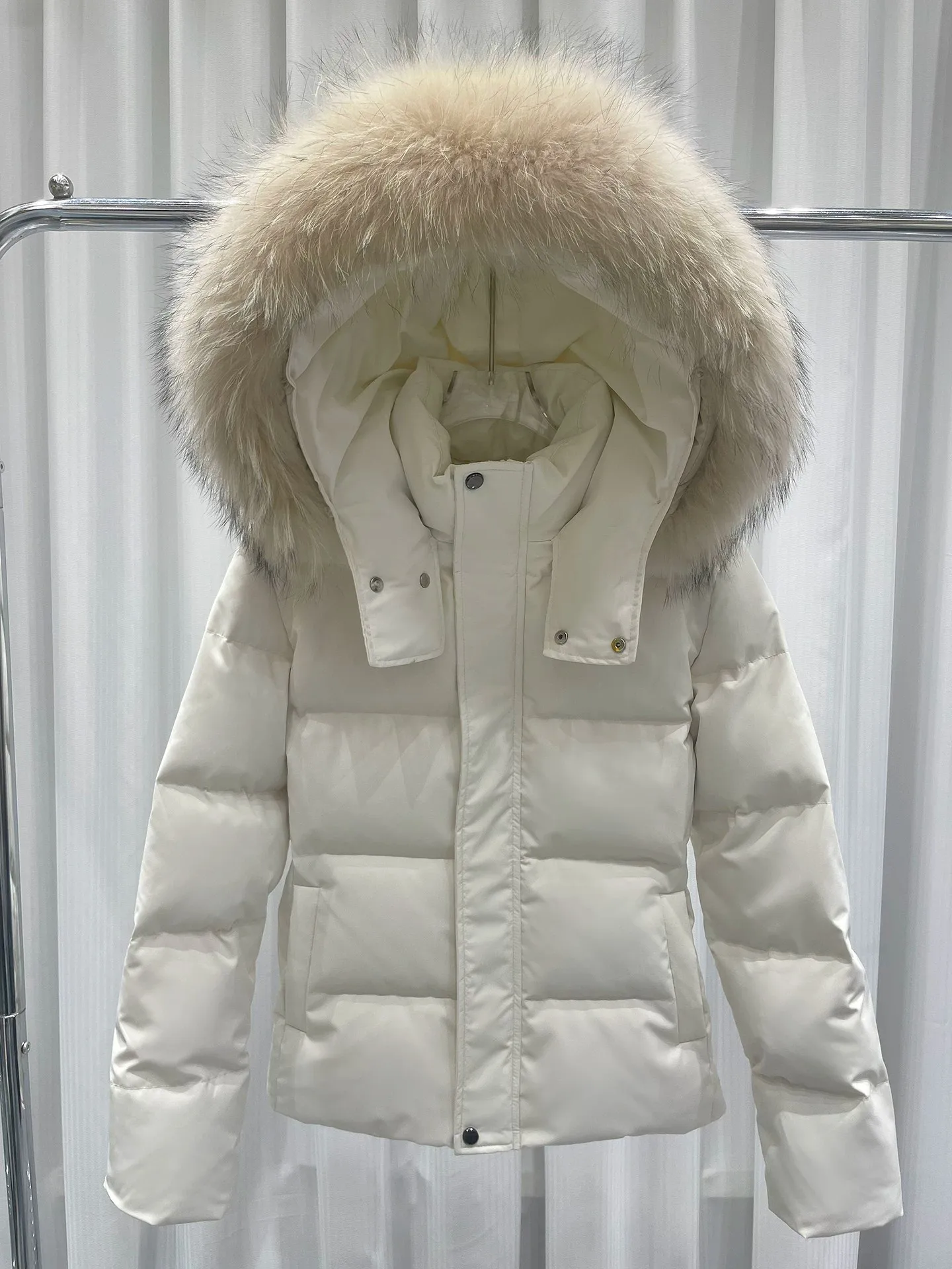 Detachable Faux Fur Collar Hooded Cotton Jacket Thickened Warm Winter Short Coat For Women Korean Slim Versatile Outerwear